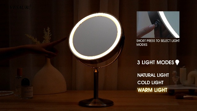 VESAUR 15X Magnifying Mirror with Light, 9